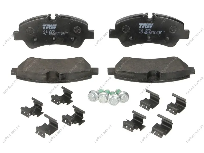 Комплект гальмівних колодок задн, FORD TOURNEO CUSTOM V362, TRANSIT, TRANSIT CUSTOM V362, TRANSIT V363 1.0H-2.2D 10.11- TRW GDB1968 (фото 1)