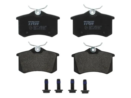 Комплект гальмівних колодок задн, DS DS 3 CITROEN C3 AIRCROSS I, C3 AIRCROSS II, C3 II, C3 III, C3 PICASSO, C4 CACTUS, DS3 FIAT SCUDO PEUGEOT 2008 I, 207, 208, 208 I, 208 II 1.0-2.0D 05.86- TRW GDB1973