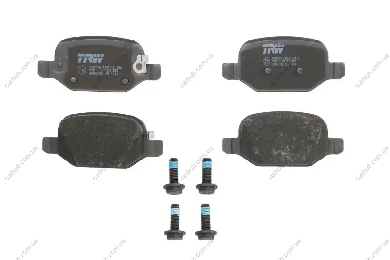 Комплект гальмівних колодок задн, FIAT 500, 500 C, 500L 0.9-1.6D 10.07- TRW GDB2002 (фото 1)