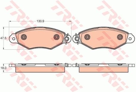 Гальмівні колодки, дискові TRW GDB2024