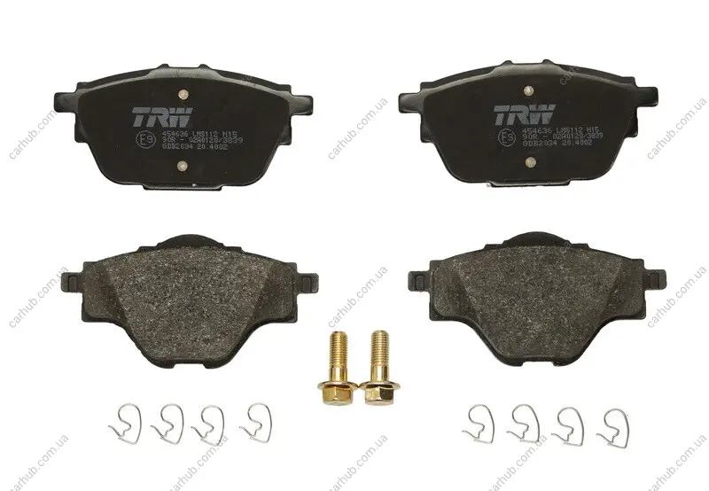 Комплект гальмівних колодок задн, DS DS 4 II, DS 7, DS 9 CITROEN C4 GRAND PICASSO II, C4 PICASSO II, C4 SPACETOURER, C5 AIRCROSS, C5 X, GRAND C4 SPACETOURER OPEL ASTRA L 1.2-Electric 02.13- TRW GDB2034 (фото 1)
