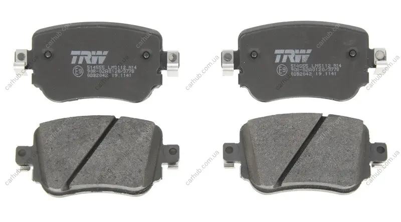 Комплект гальмівних колодок задн, AUDI A1, A1 ALLSTREET, A1 CITY CARVER, Q3 SEAT ALHAMBRA, LEON, LEON SC, LEON ST SKODA OCTAVIA III, OCTAVIA IV VW CADDY ALLTRACK IV 1.0-Electric 05.10- TRW GDB2042 (фото 1)