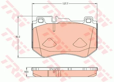 Комплект гальмівних колодок передн, MERCEDES C (A205), C (C205), C T-MODEL (S205), C (W205) 1.5-2.2DH 12.13-04.23 TRW GDB2078
