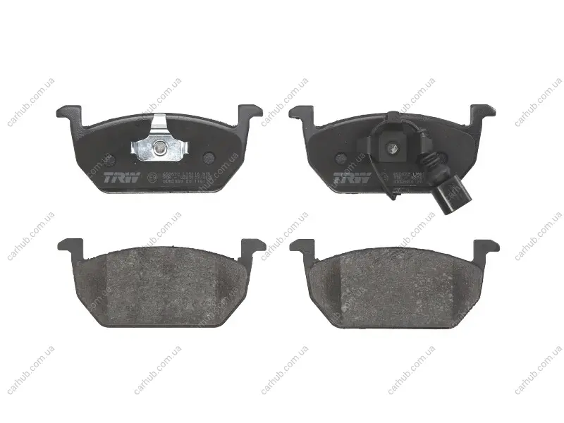 Комплект гальмівних колодок передн, AUDI A3 SEAT LEON, LEON SC, LEON ST SKODA OCTAVIA III, SCALA VW GOLF ALLTRACK VII, GOLF SPORTSVAN VII, GOLF VII 1.0-2.0D 04.12- TRW GDB2080 (фото 1)