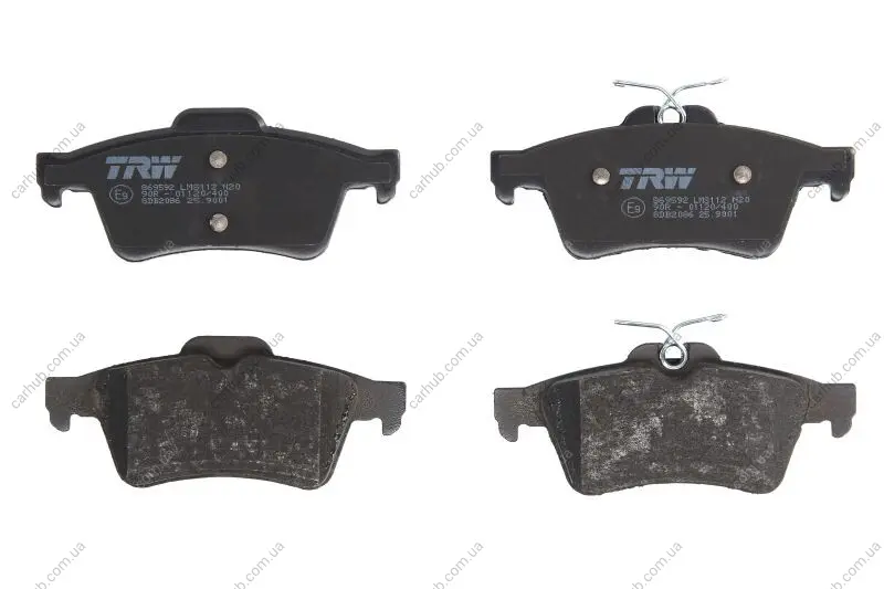 Комплект гальмівних колодок задн, VOLVO C30, C70 II, S40 II, V40, V50 CADILLAC BLS CHEVROLET VECTRA CITROEN C5 III FORD C-MAX, C-MAX II, FOCUS C-MAX, FOCUS II, FOCUS III 1.0-Electric 01.99- TRW GDB2086 (фото 1)
