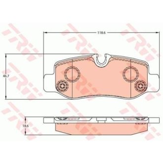 Тормозные колодки, дисковые TRW GDB2102