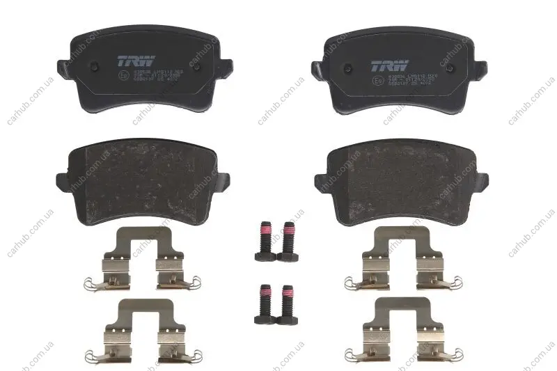 Комплект гальмівних колодок задн, AUDI A4 ALLROAD B8, A4 B8, A5, Q5 1.8-4.2 06.07-05.17 TRW GDB2107 (фото 1)