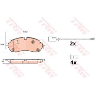 Тормозные колодки, дисковые TRW GDB2117