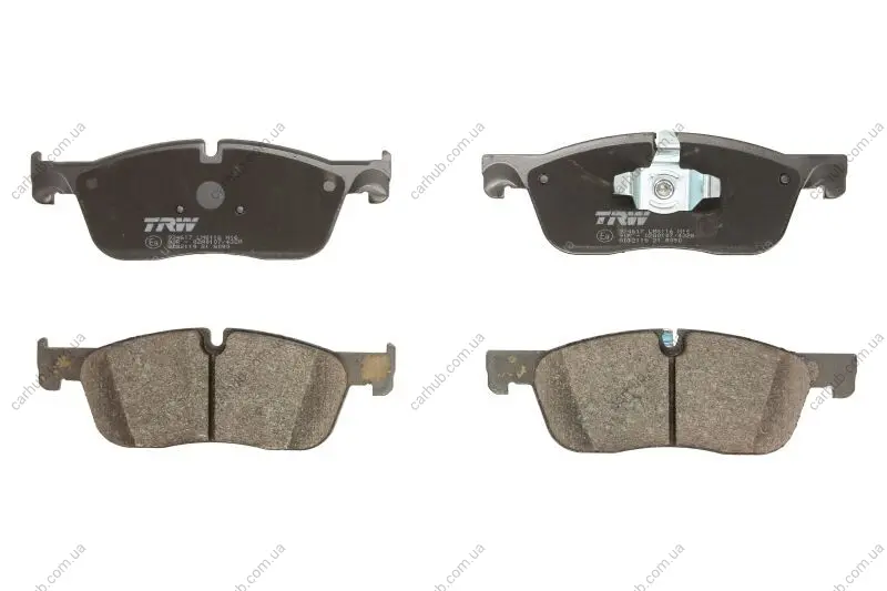 Комплект гальмівних колодок передн, JAGUAR F-PACE, XE, XF II, XF SPORTBRAKE LAND ROVER RANGE ROVER VELAR 2.0-3.0H 03.15- TRW GDB2119 (фото 1)