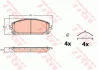 Комплект гальмівних колодок передн (з комплектуючими), JEEP CHEROKEE 2.0-3.2 11.13- TRW GDB2142 (фото 1)