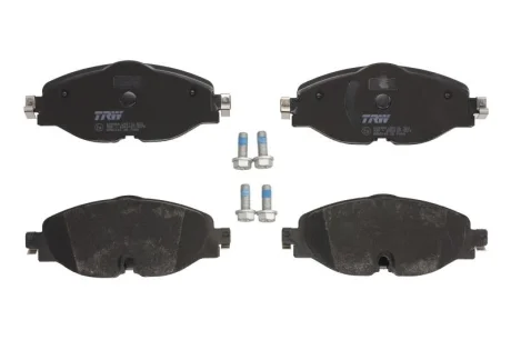 Комплект гальмівних колодок передн, AUDI A3, Q2, Q3, TT SEAT ATECA, LEON, LEON SC, LEON SPORTSTOURER, LEON ST, TARRACO SKODA KAROQ, KODIAQ I, OCTAVIA III, OCTAVIA IV 1.0-Electric 04.12- TRW GDB2143