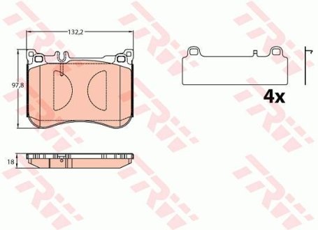 Тормозные колодки, дисковые TRW GDB2144