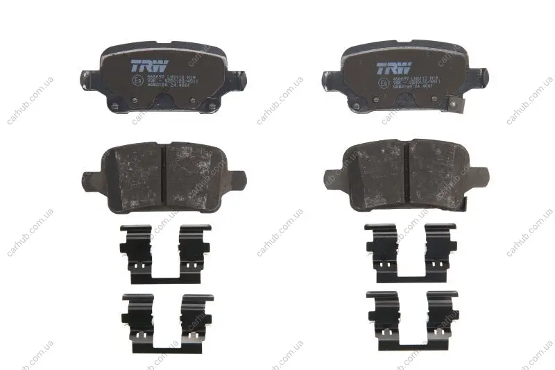 Комплект гальмівних колодок задн, CHEVROLET VOLT OPEL AMPERA-E, ASTRA K, INSIGNIA B, INSIGNIA B COUNTRY, INSIGNIA B GRAND SPORT 1.0-Electric 06.15- TRW GDB2180 (фото 1)