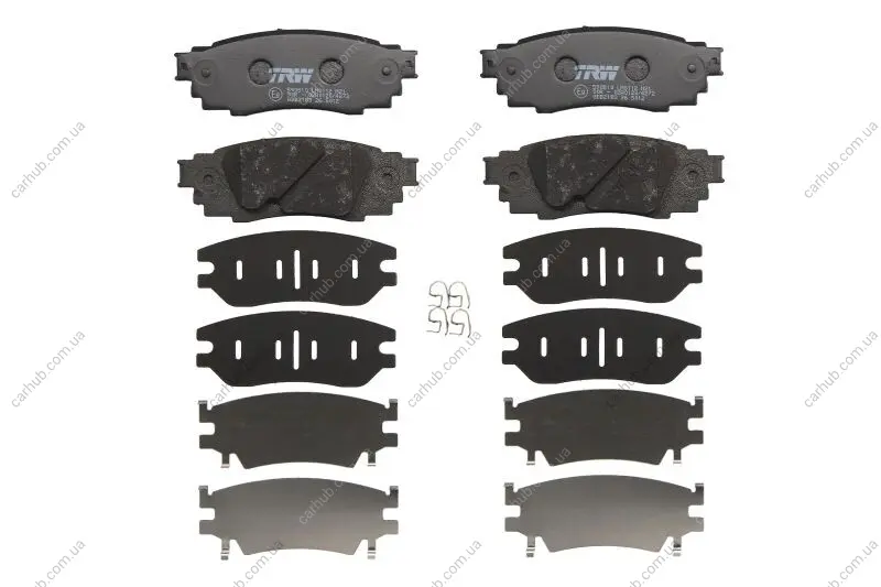 Комплект гальмівних колодок задн, LEXUS ES, RX, UX TOYOTA CAMRY, C-HR, PRIUS, RAV 4 V, YARIS CROSS 1.2-3.5H 10.15- TRW GDB2183 (фото 1)