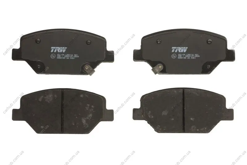 Комплект гальмівних колодок передн, CHEVROLET CAMARO OPEL INSIGNIA B, INSIGNIA B COUNTRY, INSIGNIA B GRAND SPORT 1.5-3.6 09.15- TRW GDB2185 (фото 1)