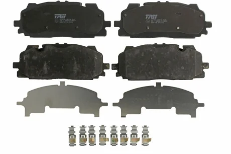 Комплект гальмівних колодок передн, AUDI A4 ALLROAD B9, A4 B9, A5, A6 ALLROAD C8, A6 C8, A7, A8 D5, E-TRON, Q3, Q5, Q7, Q8, Q8 E-TRON BENTLEY BENTAYGA VW TOUAREG 1.4-Electric 01.15- TRW GDB2190