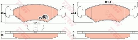 Гальмівні колодки, дискові TRW GDB255