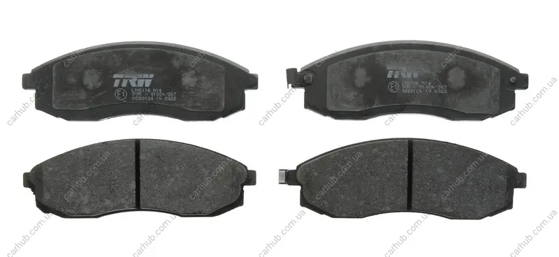 Комплект гальмівних колодок передн, MITSUBISHI L200 NISSAN MAXIMA / MAXIMA QX IV 2.0-3.0 01.95-12.07 TRW GDB3124 (фото 1)
