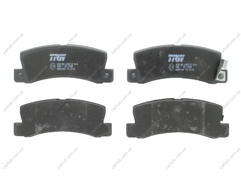 Комплект гальмівних колодок задн, GEO STORM LEXUS ES, RX OPEL CORSA B TOYOTA AVENSIS, CALDINA, CAMRY, CARINA E VI, CARINA IV, CARINA V, CELICA, COROLLA, COROLLA FX, CORONA 1.3-3.0 08.75- TRW GDB3164 (фото 1)