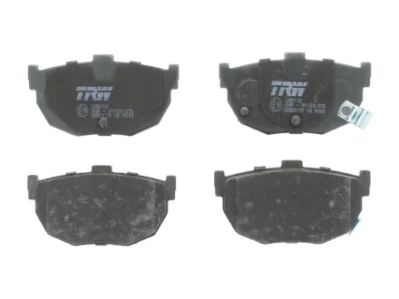 Комплект гальмівних колодок задн, HYUNDAI COUPE I, COUPE II, ELANTRA III, GETZ, LANTRA I, LANTRA II, S, TIBURON NISSAN BLUEBIRD, MAXIMA III 1.1-3.0 11.83- TRW GDB3170