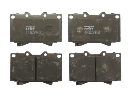 Комплект гальмівних колодок передн, LEXUS LX TOYOTA LAND CRUISER, LAND CRUISER 100, TUNDRA 3.4/4.2D/4.7 01.90- TRW GDB3197