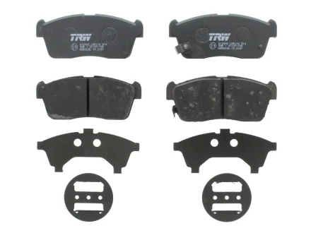 Комплект гальмівних колодок передн, DAIHATSU COPEN, CUORE VII, SIRION, YRV MITSUBISHI MIRAGE / SPACE STAR VI NISSAN PIXO SUZUKI ALTO VI, ALTO VII, CARRY, CELERIO, IGNIS I 0.7-1.5 03.00- TRW GDB3236