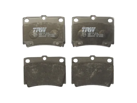Комплект гальмівних колодок задн, MITSUBISHI PAJERO II, PAJERO III, PAJERO SPORT I, PAJERO SPORT II, PAJERO SPORT III 2.4D/2.5D/3.0 12.90- TRW GDB3239