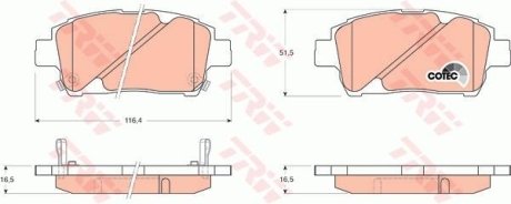 Гальмівні колодки, дискові TRW GDB3242