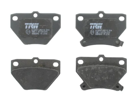 Комплект гальмівних колодок задн, PONTIAC VIBE TOYOTA CELICA, COROLLA, COROLLA VERSO, IST, PRIUS, VIOS / SOLUNA VIOS, YARIS, YARIS VERSO 1.0-2.0D 05.97-12.09 TRW GDB3243