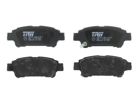 Комплект гальмівних колодок задн, TOYOTA ALPHARD I, AVENSIS VERSO, ISIS, NOAH/VOXY, PREVIA II, SIENNA 1.8-3.5 02.00-08.14 TRW GDB3249