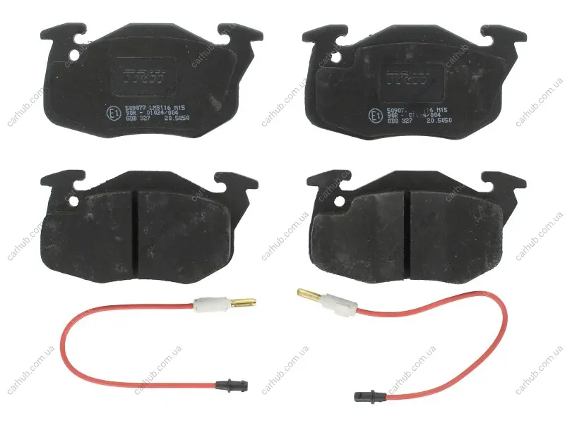 Комплект гальмівних колодок передн, MERCEDES VITO (W639) CITROEN AX, SAXO PEUGEOT 106 I, 106 II, 205, 205 I, 205 II, 305, 305 I, 305 II, 309, 309 I, 309 II, 405 I 1.0-Electric 05.77-08.14 TRW GDB327 (фото 1)