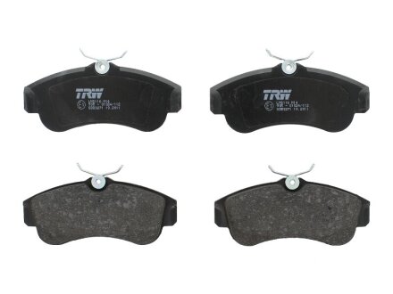 Комплект гальмівних колодок передн, NISSAN ALMERA II, PRIMERA 1.5-2.0LPG 06.90-11.06 TRW GDB3271
