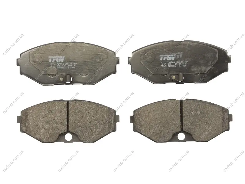 Комплект гальмівних колодок передн, INFINITI J30, Q45 I NISSAN AVENIR, CEFIRO III, MAXIMA / MAXIMA QX IV, MAXIMA / MAXIMA QX V, STAGEA 2.0-4.5 01.89-11.03 TRW GDB3273 (фото 1)