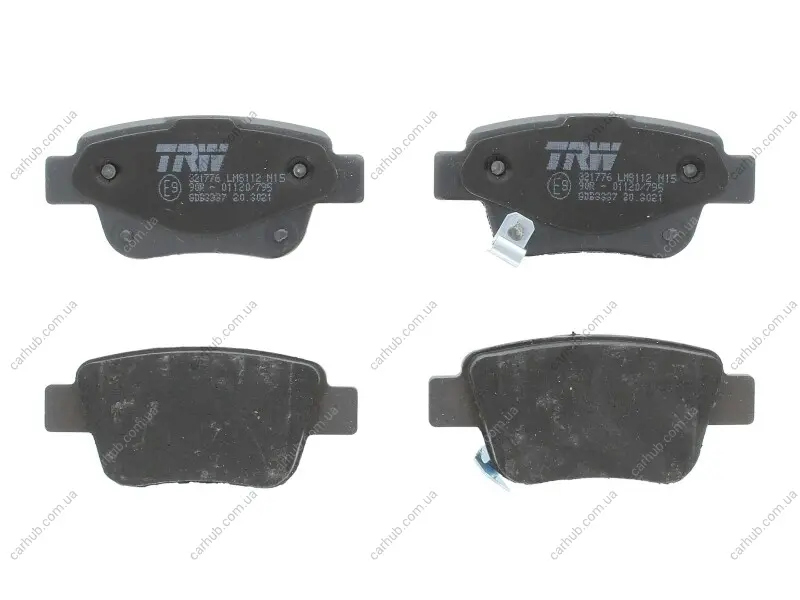 Комплект гальмівних колодок задн, TOYOTA AVENSIS, COROLLA VERSO, PREVIA 1.6-3.5 10.00- TRW GDB3337 (фото 1)