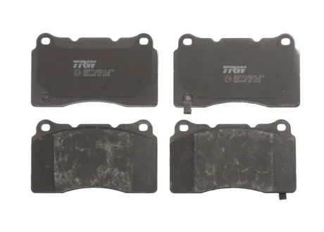 Комплект гальмівних колодок передн, CADILLAC ATS, STS CHEVROLET CORVETTE CHRYSLER 300C DODGE CHALLENGER, CHARGER, VIPER MITSUBISHI LANCER VI, LANCER VII, LANCER VIII 1.6-Electric 01.98- TRW GDB3349
