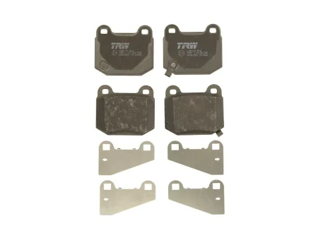 Комплект гальмівних колодок задн, MITSUBISHI LANCER VII NISSAN 350Z SUBARU BRZ, IMPREZA, WRX 2.0/2.5/3.5 12.00- TRW GDB3350
