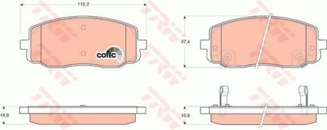 Гальмівні колодки, дискові TRW GDB3369