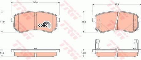 Гальмівні колодки, дискові TRW GDB3370