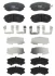 Комплект гальмівних колодок передн (з комплектуючими), SUBARU FORESTER, IMPREZA, LEGACY IV, LEGACY V, OUTBACK, TRIBECA, XV 1.5-3.6 12.00- TRW GDB3371 (фото 1)