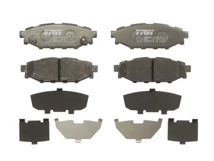 Комплект гальмівних колодок задн, SUBARU BRZ, FORESTER, IMPREZA, LEGACY IV, LEGACY V, OUTBACK, XV TOYOTA GT 86 1.5-3.6 11.01- TRW GDB3373