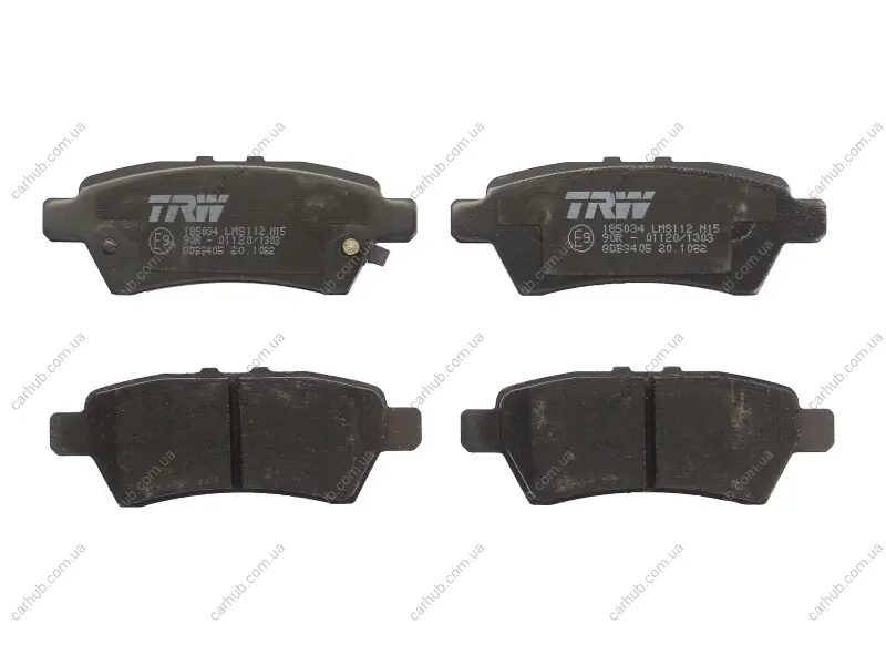 Комплект гальмівних колодок задн, NISSAN NAVARA NP300, PATHFINDER III, XTERRA 2.5D/3.0D/4.0 10.04- TRW GDB3405 (фото 1)