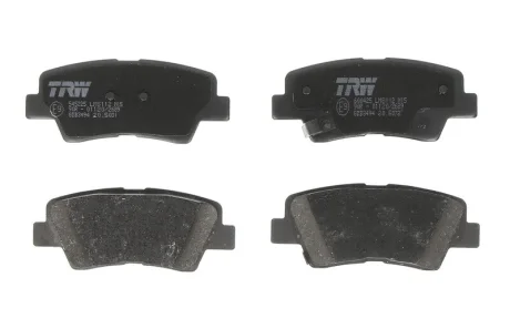 Комплект гальмівних колодок задн, HYUNDAI ACCENT IV, ELANTRA IV, GETZ, GRANDEUR, I10 II, I10 III, I20 II, I30, I40 I, I40 I CW, IONIQ, IX35, SONATA V, TUCSON, VELOSTER 1.0-Electric 06.04- TRW GDB3494