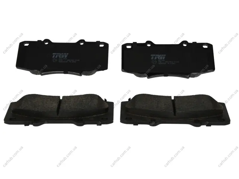 Комплект гальмівних колодок передн, TOYOTA HILUX VII, HILUX VIII 2.4D/2.5D/3.0D 02.05- TRW GDB3528 (фото 1)