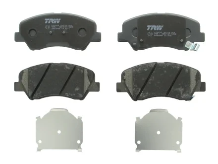 Комплект гальмівних колодок передн, HYUNDAI ACCENT IV, ACCENT V, I20 ACTIVE, I20 II, I20 III, SOLARIS KIA RIO III, RIO IV, STONIC 1.0-1.6D 11.10- TRW GDB3548