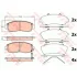 Комплект гальмівних колодок передн, HONDA CROSSTOUR I, CR-V IV, CR-V V, ODYSSEY JAECOO J7 1.5-3.5 09.05- TRW GDB3581 (фото 1)