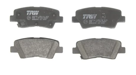 Комплект гальмівних колодок задн, HYUNDAI ACCENT IV, ELANTRA VI, GETZ, I10 II, I10 III, I20 ACTIVE, I20 II, I30, I40 I, I40 I CW, IONIQ, SOLARIS, TUCSON KIA CARENS IV, CEED 1.0-Electric 08.05- TRW GDB3594