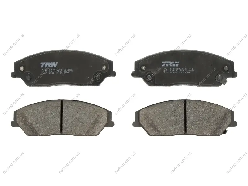 Комплект гальмівних колодок передн, TOYOTA CAMRY 2.0-3.5 08.01- TRW GDB3614 (фото 1)