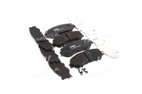 Комплект гальмівних колодок передн, NISSAN QASHQAI II, X-TRAIL III RENAULT KADJAR, KOLEOS II 1.2-2.5 11.13- TRW GDB3622