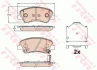 Комплект гальмівних колодок передн, HYUNDAI ACCENT IV, ACCENT V, I20 ACTIVE, I20 II, SOLARIS KIA RIO III, RIO IV, STONIC 1.0-1.6D 11.10- TRW GDB3630 (фото 1)