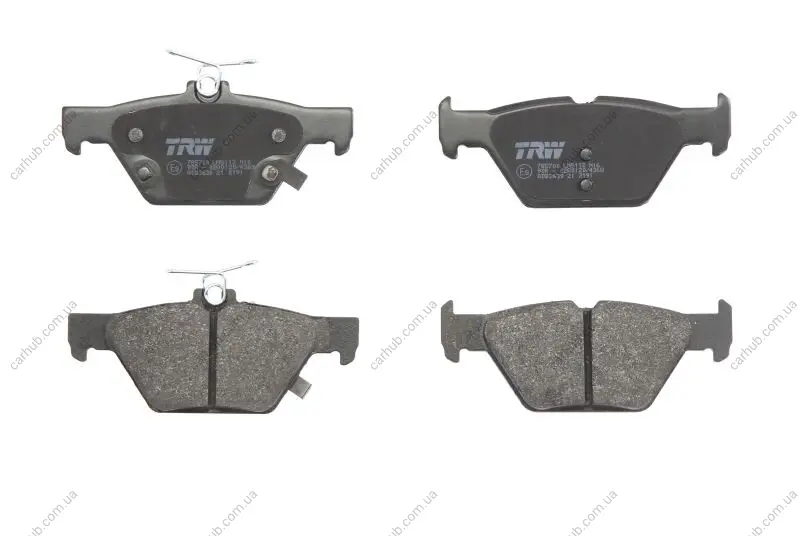 Комплект гальмівних колодок задн, SUBARU FORESTER, IMPREZA, LEGACY VI, LEVORG, OUTBACK, WRX, XV 1.6-3.6 09.13- TRW GDB3639 (фото 1)